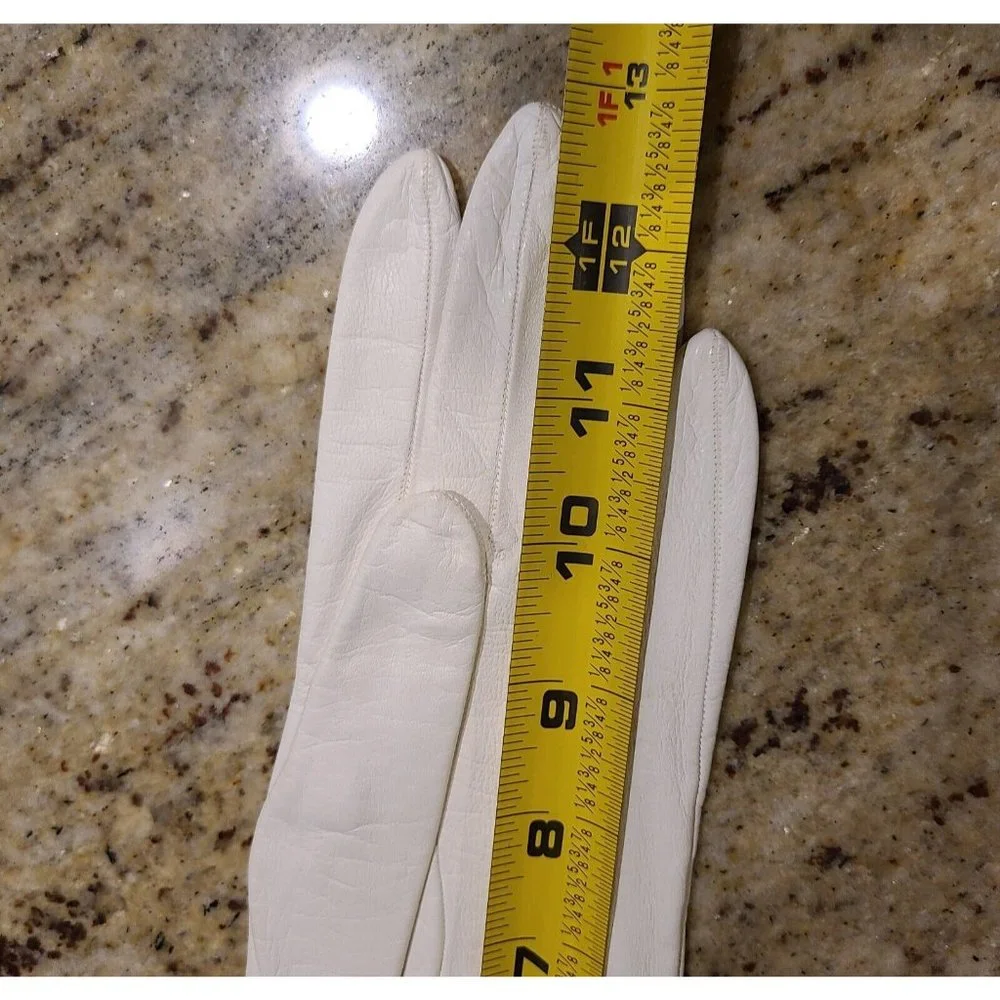 Single **Left Hand Only ** White Leather Silk Lined 13